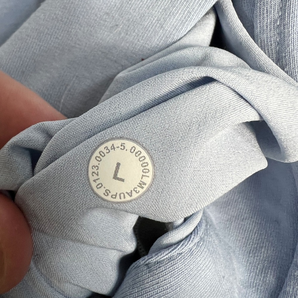 Lululemon City Sweat Pullover Hoodie Mens L Light Blue Activewear Pockets Gym - Picture 5 of 8